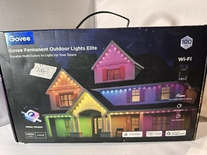 Govee RGBICW Permanent Outdoor Garden Lights Elite Color Changing Black 100ft - Picture 1 of 4