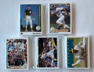 Oakland A's 1989-93 Upper Deck Team Set Lote (5 juegos con McGwire, 4 HOFers) - Imagen 1 de 1
