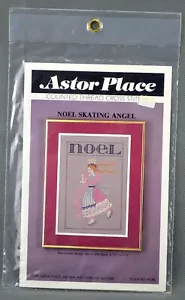 NOEL SKATING ANGEL Astor Place Kreuzstich Grafik Muster Weihnachten 1987 Neu in Verpackung - Bild 1 von 2