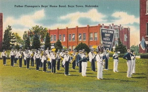Postal Father Flanagan's Boys' Home Band Boys Town Nebraska NE - Imagen 1 de 2