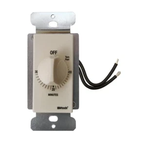 Countdown Timer Switch 30-Minute In-Wall Spring Wound Fans Lights Heaters Almond - Picture 1 of 6