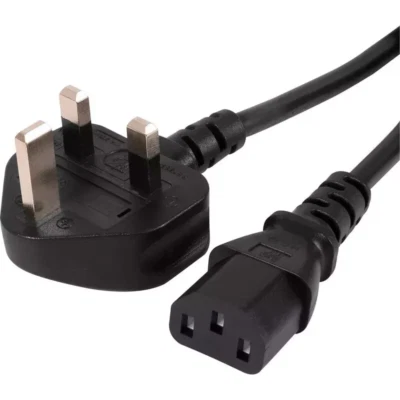 Kettle Lead 1.2M Metre UK Mains Power Plug to IEC C13 Cable Cord for PC Monitor - Image 1 of 4