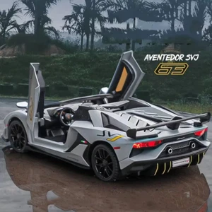 Lamborghini Aventador SVJ 63 Diecast Model 1:24 Alloy Car Light Sound Toy - Picture 1 of 14