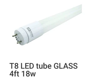 5 x LED T8 Tube 4ft Clear White 4000k 18w - Picture 1 of 3