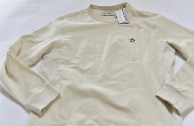 Moletom masculino original Penguin gola redonda tamanho M - Cor marfim - Novo com etiquetas - Logotipo - Imagem 1 de 2