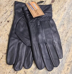 Neu! Handschuhe Herren XL schwarz Lammfell weiches Leder Wolle gefüttert - Bild 1 von 12