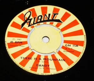 Dandy - There Is A Mountain 1967 Reino Unido Rocksteady Reggae casi nuevo 7" 45 gigante - GN 15 - Imagen 1 de 9