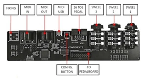 SCHEDA PEDALIERA MIDI ORGANO HAUPTWERK - ORGAN COMPONENTS PEDAL BOARD MIDI USB - Bild 1 von 4