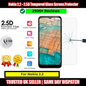 Nokia 2.2 - 2.5D Tempered Glass Screen Protector Protective and Durable - Picture 1 of 12