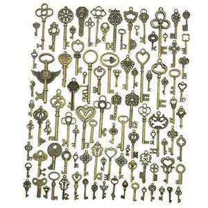 Vintage Skeleton Keys, Wholesale Bulk Lots Mixed Set of 100 100 PCS KEYS