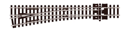 Peco SL-U396F Stromlinie links mittlerer Radius Weiche Code 55 UNIFROG Spur N - Bild 1 von 1