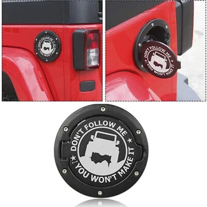 Fuel Filler Door Cover Gas Cap For Jeep Wrangler JK JKU 2007-2017 (Jeep Logo) a - Picture 1 of 5