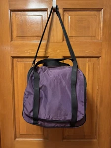 LL Bean Large Hanging Cosmetic Toiletry Bag Wine Purple Adjustable Strap Travel - Picture 1 of 12