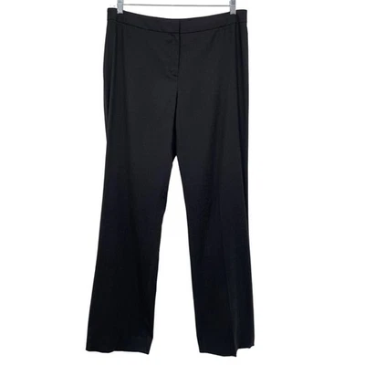 Pantalones Lafayette148 a lunares negros mezcla de lana pierna recta mujeres pantalones de carrera Foto 1 de 4