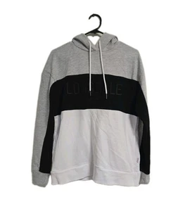 Lonsdale London Hoodie Jumper Size 12 Mens/ Unisex Fleece White/Black/Grey - Picture 1 of 9