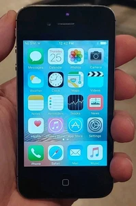 Apple iPhone 4s 16 GB Negro desbloqueado A1387 actualizado MC922LL/A funciona agrietado hacia atrás - Imagen 1 de 18