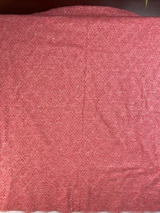 Vintage 70er Mod Baumwolle Strick Stoff rot rosa Rauten Löcher Retro 29" x 56" Schlauch - Bild 1 von 7