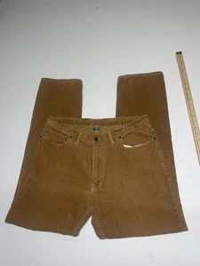 Polo Ralph Lauren Corduroy Pants Men 34x32 Brown W/ Contrast Stitch 650 Straight - Picture 1 of 13