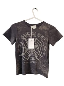 T-shirt Gucci Kids Size 4 Years Gucci Web GG Nwt Ghost Raindow New BNWT - Picture 1 of 5