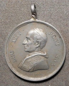 Papal States: Leo XIII Pont. Max (Bust) Oleo Sancto Meo VNXI Evm, PS. LXXXVII - Picture 1 of 2