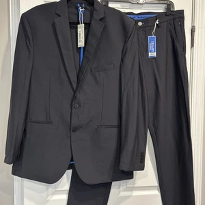 Twillory Performance 2-Teiler Anzug Blazer 44R Hose 36x30 Suit Schwarz Technical - Bild 1 von 15