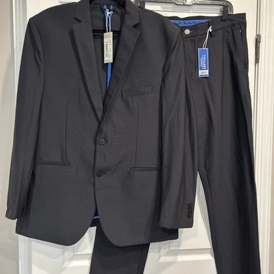 Traje Blazer Twillory Performance 2 Piezas 44R Pantalones 36x30 Traje Negro Técnico Foto 1 de 4