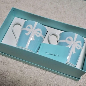 Tiffany Co. Blue Box Ribbon Pair Mug With - Picture 1 of 3