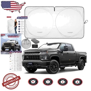 Windshield Sunshade - Large 64"x33.5" - Easy Fold UV Blocker - Bild 1 von 11