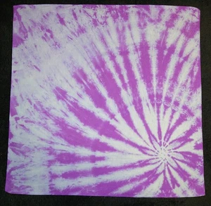 *BOGO* Bandana Tie Dye Espiral Púrpura Y Gris - Imagen 1 de 1