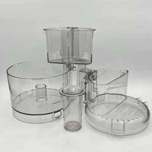 Cuisinart Prep 7 DLC-2007N Food Processor Work Bowl w/ Lid Chute Pusher 4 Pieces - Picture 1 of 23