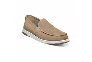Nunn Bush Luca Wildleder Mokassinnaht venezianische Slipper Schuhe Stone 85102-275 - Bild 1 von 5