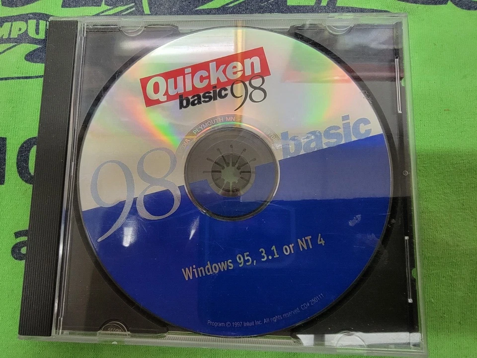 Quicken Basic 98 Win 95/3.1 or NT 4 JEWEL CASE CDROM ONLY - Image 1 of 1