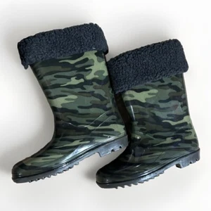 Carter's Toddler Boys CAMO Rainboot Green Kids CAMOUFLAGE Rain Boots for Kids 11 - Picture 1 of 4