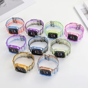 Resin Band Strap Bumper Case Protect for Apple Watch Series 8/7/6/5/4/SE 41/45mm - Picture 1 of 19