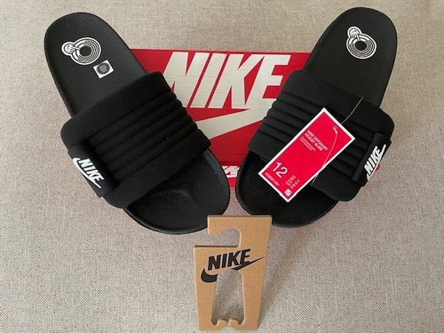 Nike Offcourt Adjust Slide Nero Bianco Nero Uomo Taglia 12 Nuove con Scatola