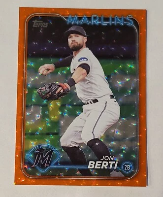2024 Topps Series 2 Jon Berti Orange Foil 135/299 Miami Marlins - Image 1 of 2
