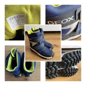 Kinder Schuhe Gr. 35 GEOX Respira Winter Stiefel blau Klett warm Boots NEU! - Bild 1 von 9