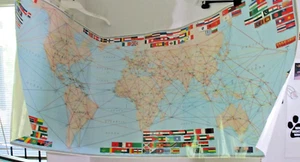 TAKE OFF GEOGRAPHY GAME~ 1994 Replacement BOARD & INSTRUCTIONS in Original Box - Picture 1 of 5