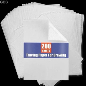Tracing Paper for Drawing Trace Paper -PSLER 200 Sheets White Translucent Traci - Picture 1 of 7
