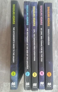 The Hitch Hiker's Guide to the Galaxy Lot 5 Books Douglas Adams Pan Books 2009 - Picture 1 of 12