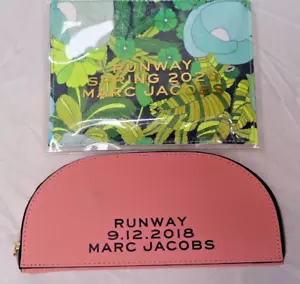 MARC JACOBS: RUNWAY 2018 PEACH OR 2020 RUNWAY GRN COSMETIC BAG PURSE. SALE $9-19 - Picture 1 of 7