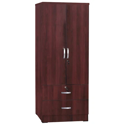 Armário Better Home Products Grace Wood 2 portas guarda-roupa com 2 gavetas mogno - Imagem 1 de 4