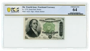 FR-1379 Fourth Issue US Fractional 50 Cents PCGS UNC 64 (L5288) - Picture 1 of 2