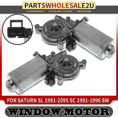 Motor de ventana delantera izquierda y derecha 2 piezas para Saturn SC SC1 SC2 SL SL1 SL2 SW1 SW2 Foto 1 de 4