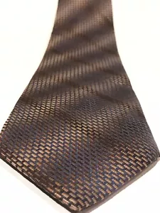 Kenneth Cole New York Herren Krawatte Krawatte grau braun Seide - Bild 1 von 7