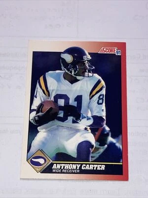 1991 Score Minnesota Vikings Anthony Carter Football Card #182 Gradable Card - Image 1 of 4