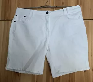 weiße kurze Hose Shorts Größe 42 L Damen Gina denim Boyfriend sehr gut stretch - Bild 1 von 4