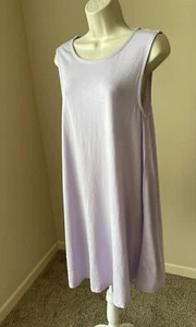 West Loop Women’s Lavender Sleeveless Round Neck Fit & Flare T-Shirt Dress s L - Picture 1 of 9