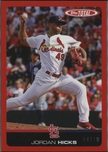 Jordan Hicks 2019 Topps Total #52A Red Parallel 4/10 - Picture 1 of 2