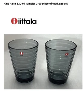 Vaso iittala Aino Aalto Gris Color 33cl -11.16 Oz NUEVO Caja de 2 piezas - Imagen 1 de 12
